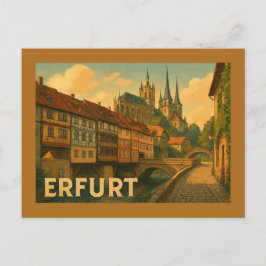 Erfurt Deutschland City Art Postkarte