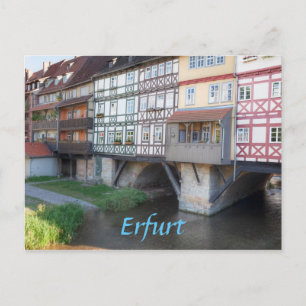 Erfurt Merchants Bridge Foto Postkarte