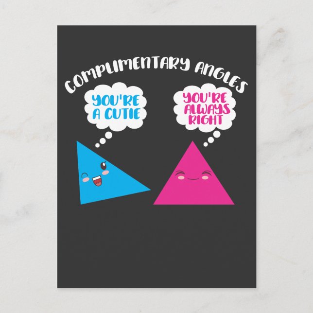 Ergänzende Angles-Math - Pun für Niedliche Geometr Postkarte (Vorderseite)