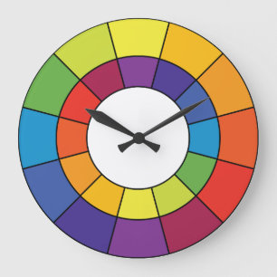 Ergänzende Farbrad-Uhr Große Wanduhr