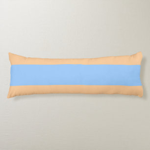 Ergänzende Streifen von Periwinkle und Orange Seitenschläferkissen