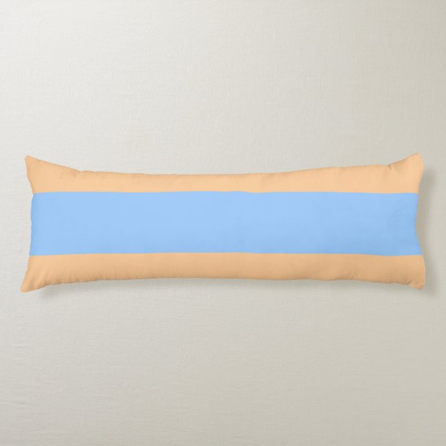Ergänzende Streifen von Periwinkle und Orange Seitenschläferkissen (Vorderseite)