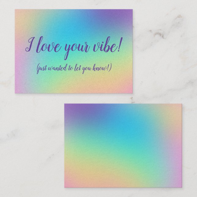 Ergänzungskarten "I Liebe Your Vibe" Visitenkarte (Vorne/Hinten)