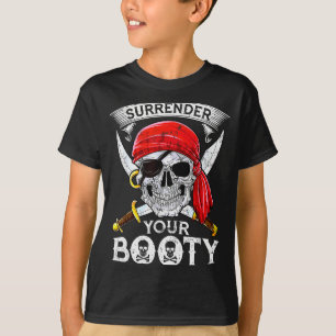 Ergib deine Beute Rate Totenkopf Lustiger Jolly Ro T-Shirt