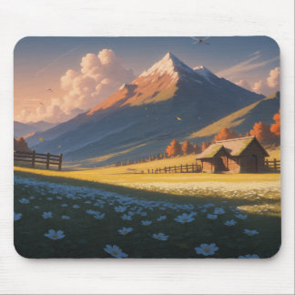 Ergonomische Gebirgslandschaft-Mauspad mit Handgel Mousepad