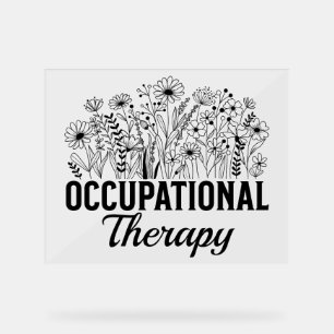 Ergotherapie Florale Ergotherapie OT Acrylschild