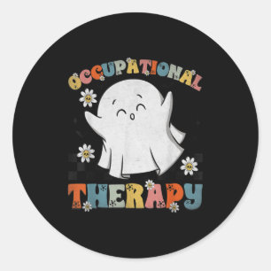 Ergotherapie Halloween Retro-Geist Ergotherapie Ha Runder Aufkleber