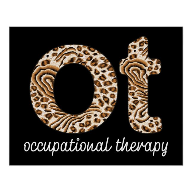 Ergotherapie OT Gepard-Druck Poster (Vorderseite)