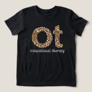 Ergotherapie OT Gepard-Druck Tri-Blend Shirt