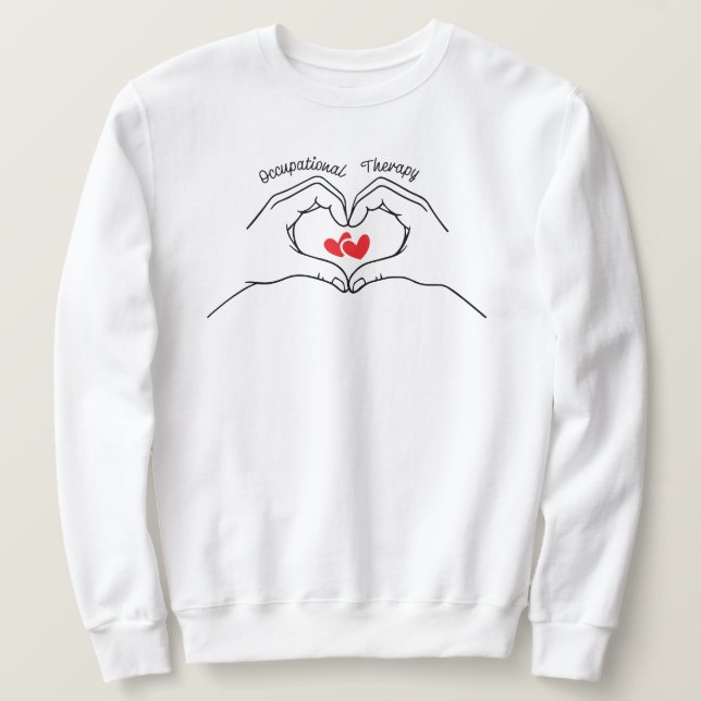 Ergotherapie Süßes Herz Sweatshirt (Design vorne)