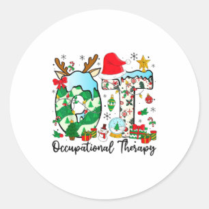Ergotherapie Weihnachtsbeleuchtung Santa Hut Ot Runder Aufkleber