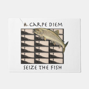 Ergreifen Sie die Fisch-Fischer-Fußmatte Fußmatte
