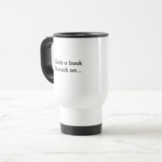 "Ergreifen Sie ein Buch und einen Sprung auf…" Reisebecher