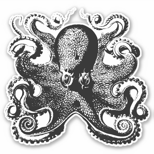 Ergreifung des Mystischen Ozeans - Oktopus Aufkleber (Vorderseite)