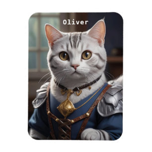 Erhabener American Shorthair-Katze Ritterlich  Magnet