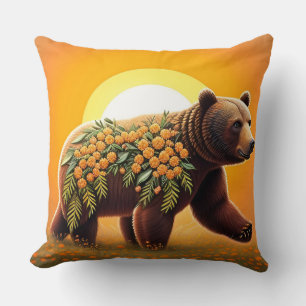 Erhabener Braunbär Kissen