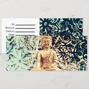 Erhabener Buddha Eleganter Zen-Geschenkgutschein Einladung