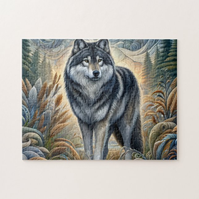 Erhabener Grauwolf (Horizontal)