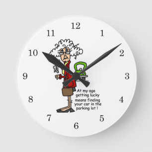 Erhalten des glücklichen Spaßes Runde Wanduhr