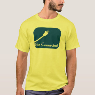 Erhalten Sie angeschlossen.  Elektrisch T-Shirt