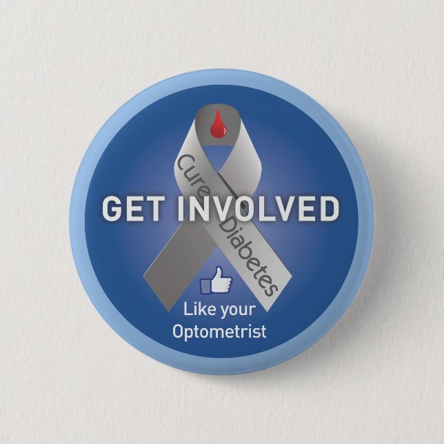 Erhalten Sie Beteiligt-Hilfenheilungs-Diabetes Button (Vorderseite)
