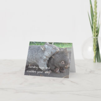 Erhalten Sie Brunnen bald, Beileid, cuddly wombat Karte
