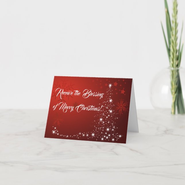 Erhalten Sie den Segen der frohen Weihnachtskarte Karte (Vorderseite)
