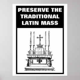 ERHALTEN SIE DEN TRADITIONELLEN LATIN MASS CATHOLI POSTER