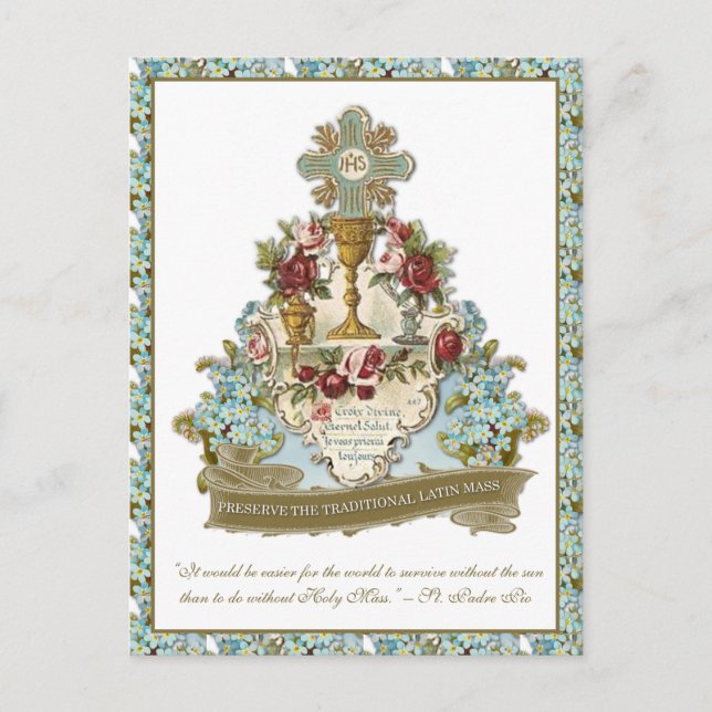 ERHALTEN SIE DEN TRADITIONELLEN LATIN MASS CATHOLI POSTKARTE (Vorderseite)