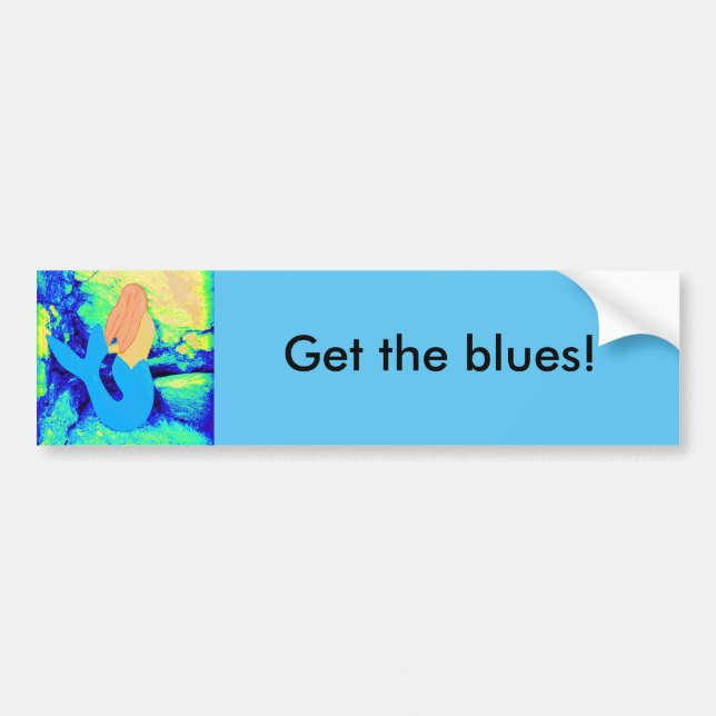 erhalten Sie die Blues Mermaid-Design Autoaufkleber (Vorne)
