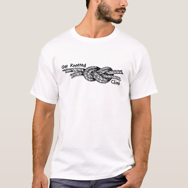 Erhalten Sie geknotetes Felsen-KletternT-Shirt T-Shirt (Vorderseite)