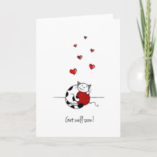 "Erhalten Sie gut bald!" Katzen-Gruß-Karte - Karte