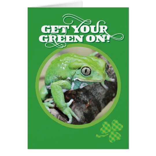 Erhalten Sie Ihr Grün auf Frosch St. Pattys Tages Karte
