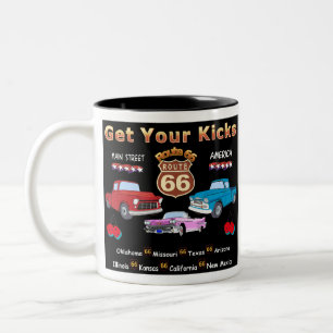 Erhalten Sie Ihre Tritte. Verlegen Sie 66 T - Zweifarbige Tasse