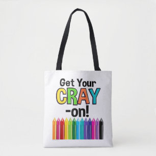 Erhalten Sie Ihren Cray auf Regenbogen-verrücktem Tasche