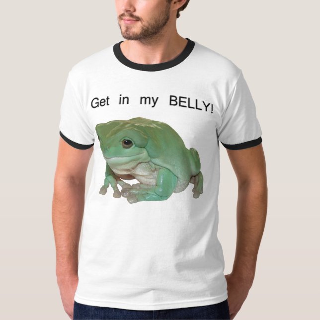 Erhalten Sie in meinem BAUCH! - Der Baum-Frosch T-Shirt (Vorderseite)