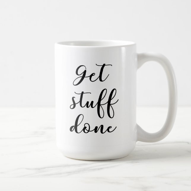Erhalten Sie Material getane Tasse (Rechts)
