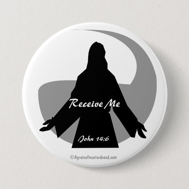 Erhalten Sie mir John 14:6 Bibelzitate Button (Vorderseite)