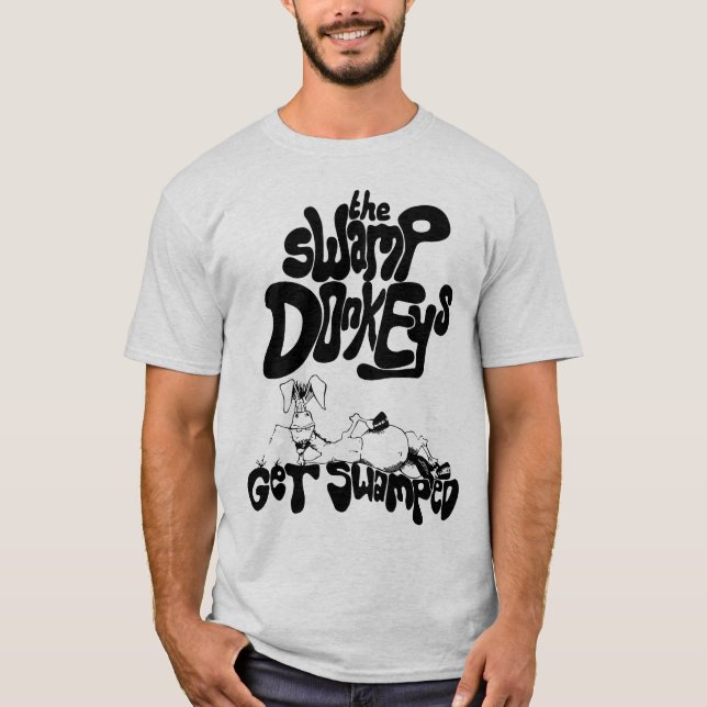 Erhalten Sie - Vorlage überflutet (schwarzes Logo) T-Shirt (Vorderseite)