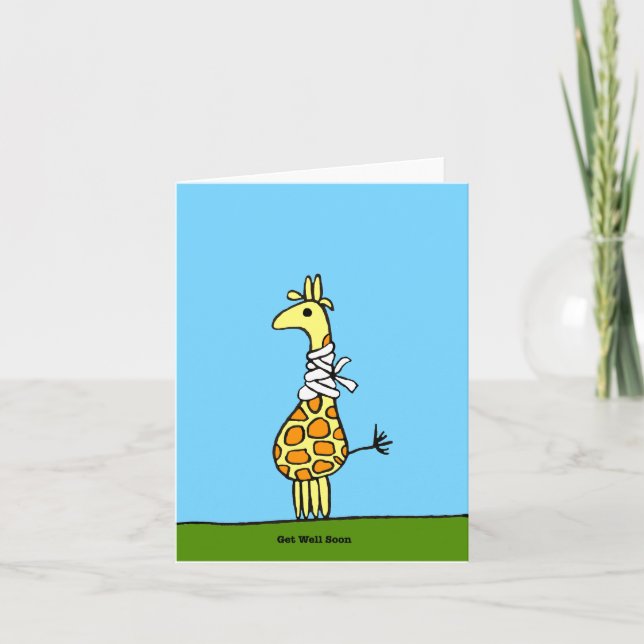 Erhalten Sie wohle bald Giraffen-Karte Karte (Vorderseite)