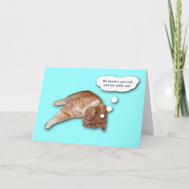 Erhalten Sie wohle Katzen-Karte Karte (Vorderseite)