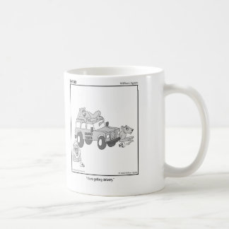 Erhalten von Lieferung Kaffeetasse
