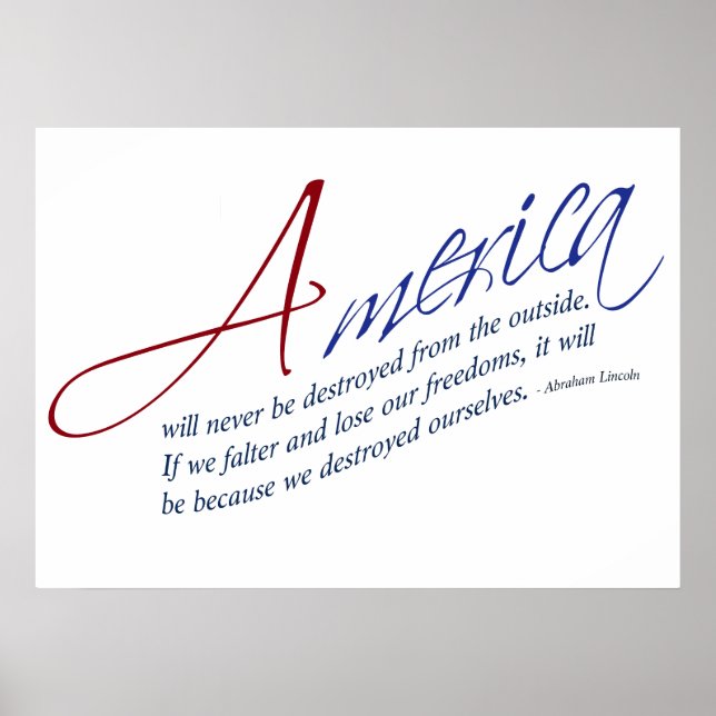 Erhaltung der amerikanischen Freiheiten - Abraham  Poster (Vorne)