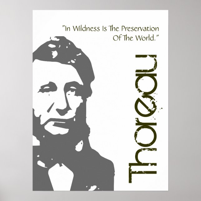 Erhaltung des Weltplakats Thoreau Poster (Vorne)