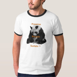 Erhaltung, recycle, Pflege des Abschlags der Männe T-Shirt