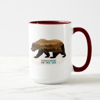 Erhaltung und Schutz des Bärenwalds Erde Tasse