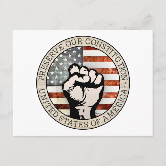 Erhaltung unserer Verfassung Postkarte (Vorderseite)