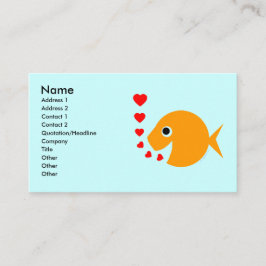 Erhaltung von Goldfish tropischen Fischzuchtbecken Visitenkarte