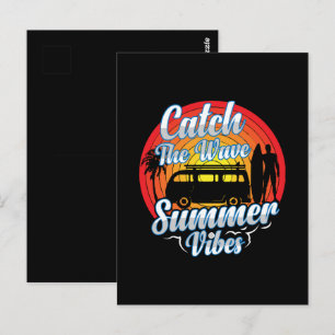 Erhasche die Sommerlaune der Welle Postkarte