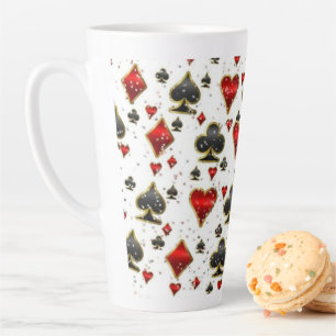Erhebe deine Pokernächte Latte-Mug Milchtasse